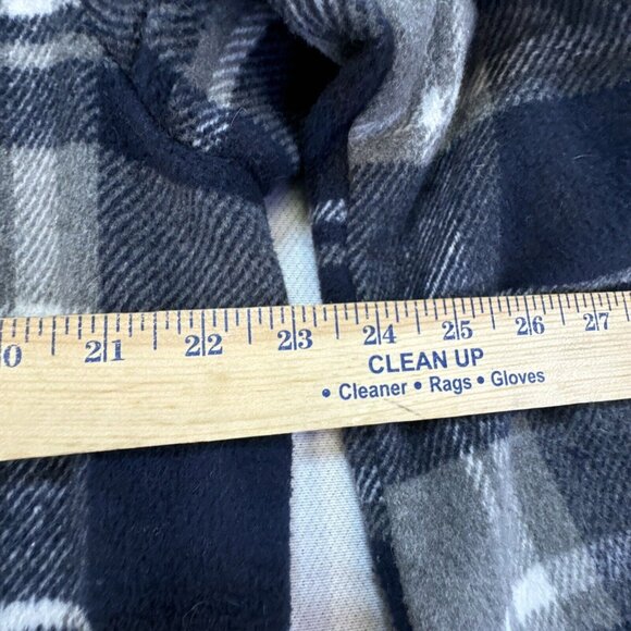 Buffalo David Bitton Womens Plaidical Long Coat L/G Blue Gray Fleece - Picture 10 of 16